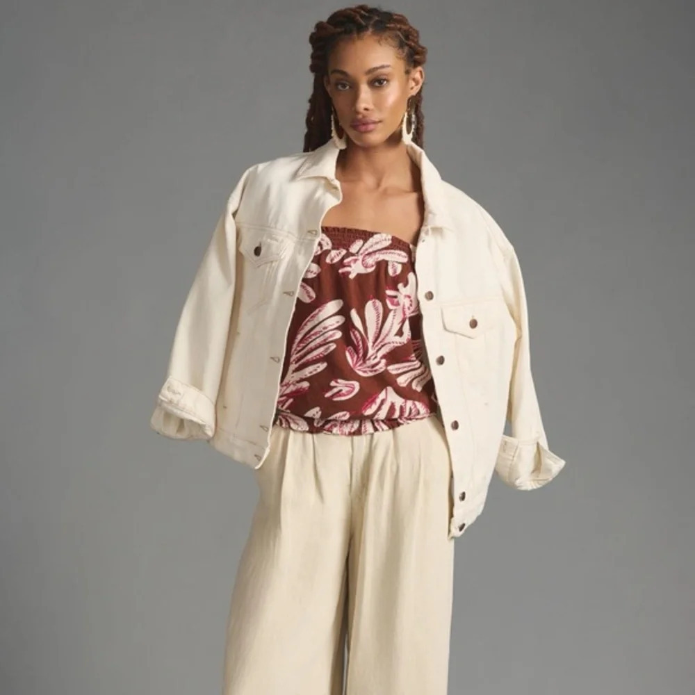 NWT Anthropologie Smocked Strapless Bubble Top XL